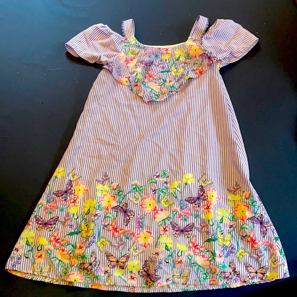 Girls’ off the shoulder summer dress with straps